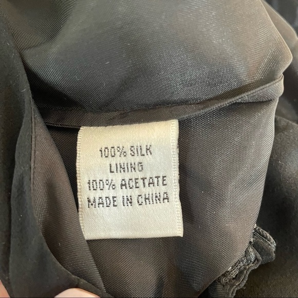 Cache Dress Y2K Black Sheer Chiffon Silk Beaded Whimsigoth Fairy Ethereal Size 2 - Picture 13 of 15